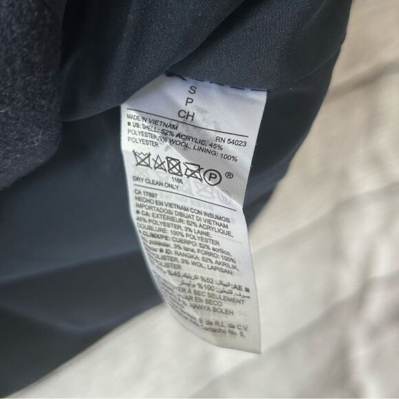 Old Navy wool blend navy blue pea coat size small - Picture 3 of 11